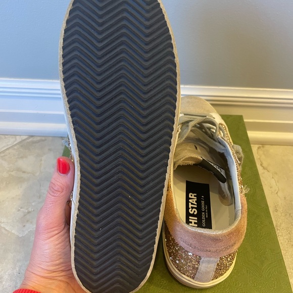Golden Goose Hi Star Gold Glitter, size 38 - Picture 6 of 9